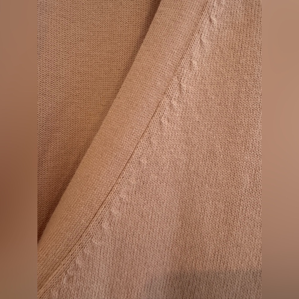 TALBOTS Womens Pink Peach Shortsleeve V-neck Cardigan, Large - Picture 5 of 14